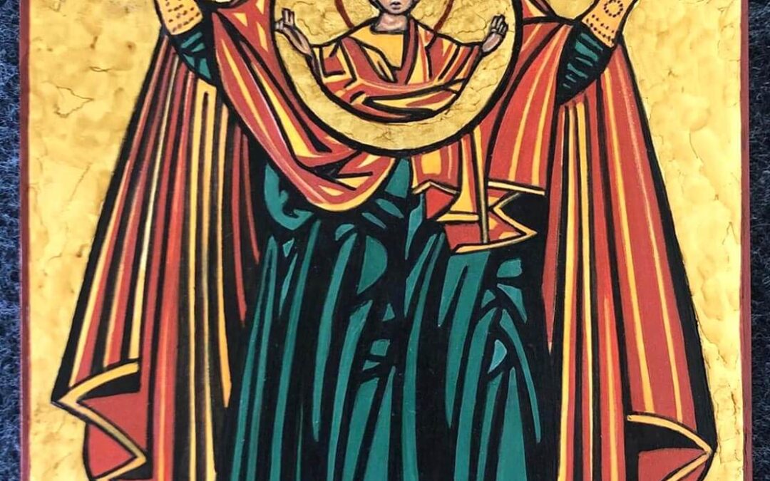 Mini Icona Vergine del Segno (cm 16 x 30)