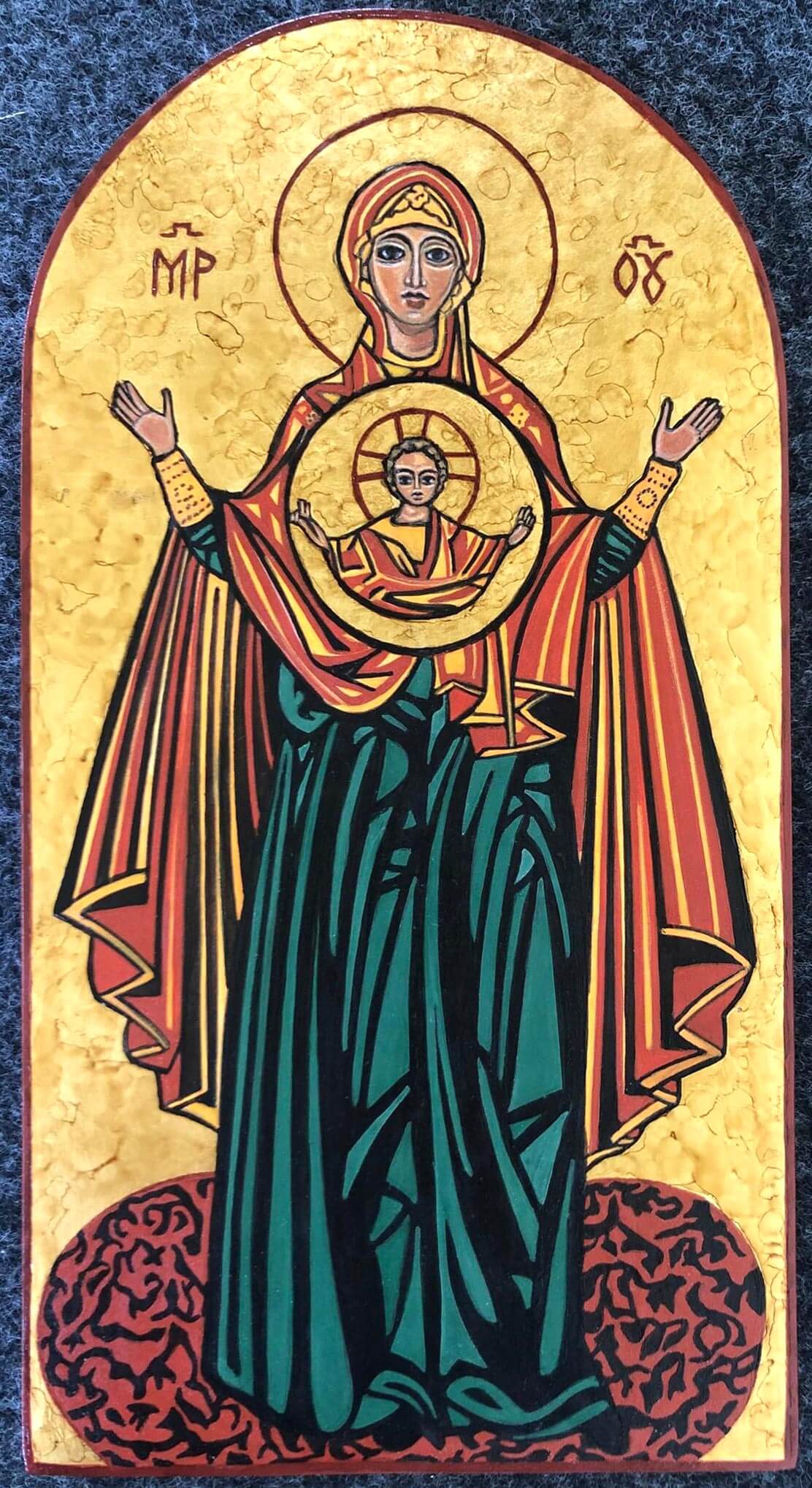 Mini Icona Vergine del Segno (cm 16 x 30)